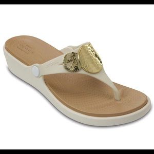 Sanrah Embellished Croc Wedge Sandal